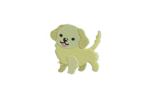 Adorable Golden Retriever Embroidery Design