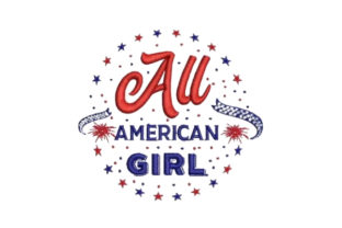 All American Girl: A Festive Embroidery Design