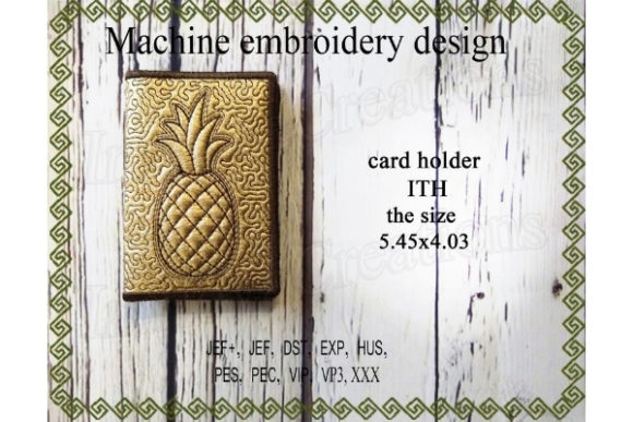 Card Case - Pineapple: A Charming Embroidery Design