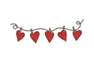 Charming Hearts Pinned on a String Design