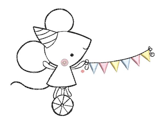 Charming Little Mouse and Banner Design