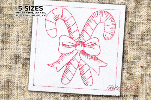 Christmas Candy Design: A Festive Embroidery Choice