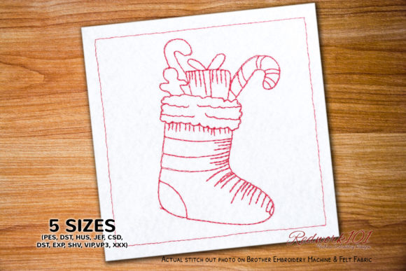 Christmas Stocking Lineart for Apparel