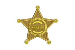 Cool Sheriff Badge for Western-Inspired Embroidery