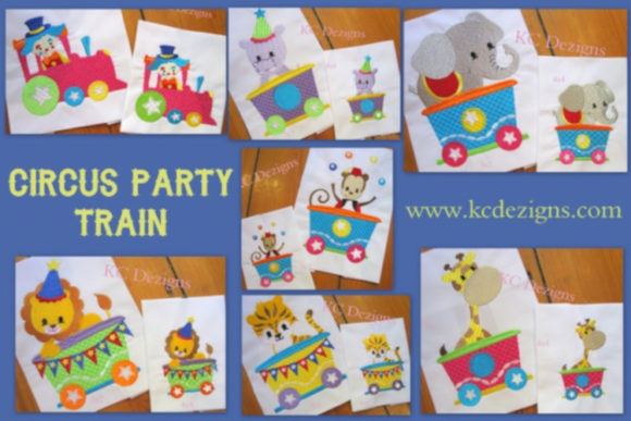 Cute Circus Party Train Full Set for Craft Fairs
