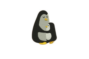 Cute Penguin Embroidery Design for Business Use