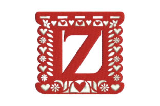 Exploring Papel Picado Alphabet Z for Embroidery