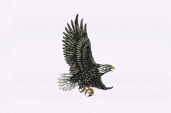 Feather Detailed Eagle: A Premium Embroidery Design