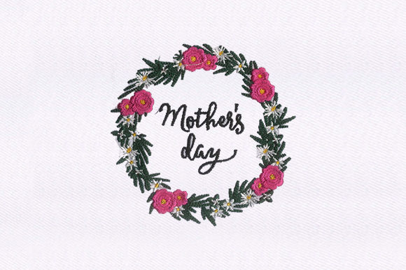 Garland Mothers Day: A Charming Embroidery Design