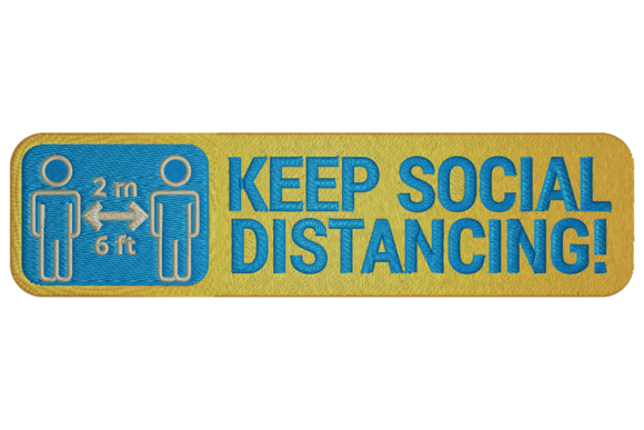 Keep Social Distance: A Touching Embroidery Design