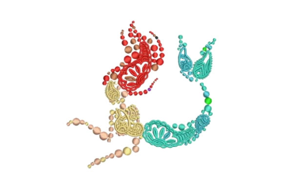 Mermaid Made of Paisley: A Versatile Design