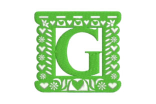 Papel Picado Alphabet G: A Festive Monogram Design