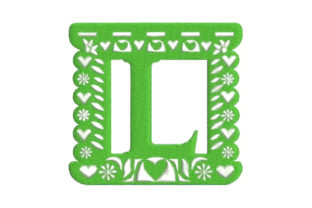 Papel Picado Alphabet L: A Festive Monogram Design