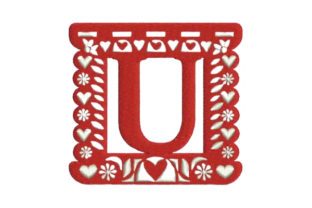 Papel Picado Alphabet U: A Versatile Monogram Design