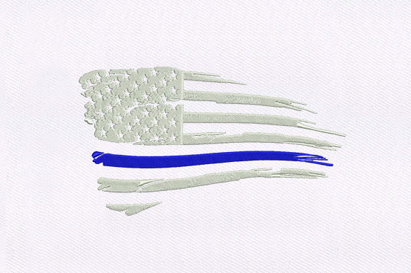 Patriotic USA Flag for Creative Embroidery