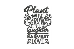 Plant Smile Grow: A Versatile Embroidery Quote