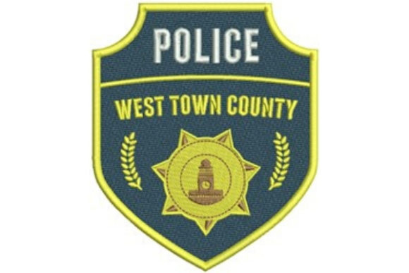 Police County Badge: A Versatile Embroidery Design