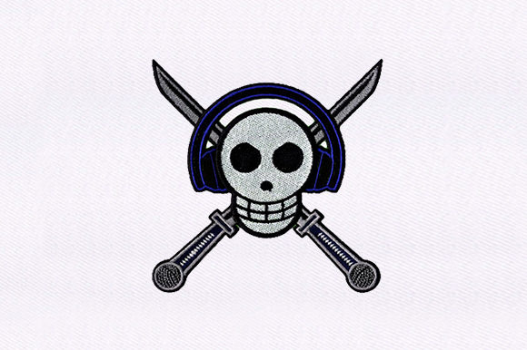 Skull Swords: A Bold and Versatile Embroidery Design