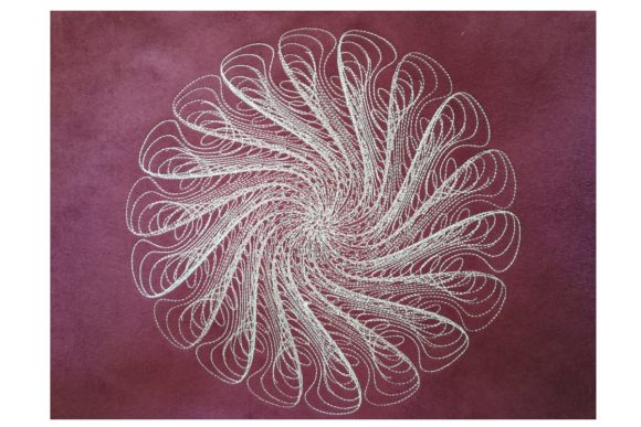 Spiral Fantasy: A Bold and Elegant Embroidery Design