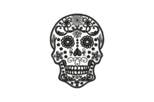 Sugar Skull Black Tattoo: A Bold Embroidery Choice