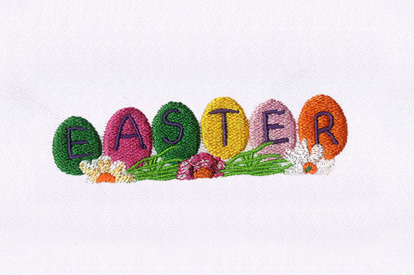 Vibrant Easter Eggs: A Fresh Embroidery Design